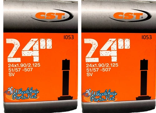 24 x (1.95) 2.125" Standard Inner Tube with Standard Valve | Set of 2