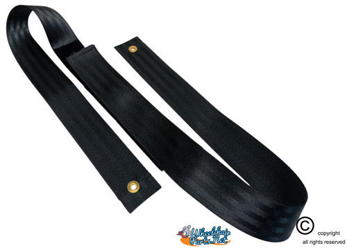 48" Long Positioning Belt, with Velcro Closure, Black 2" Webbing.