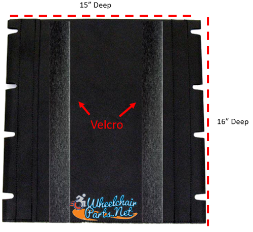 15" X 16" INVACARE ULTRA LIGHT SLING SEAT NON PADDED