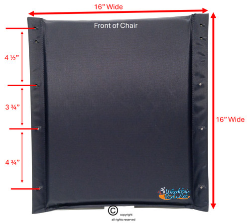 16" X 16"  INVACARE ULTRA LIGHT PADDED SLING SEAT