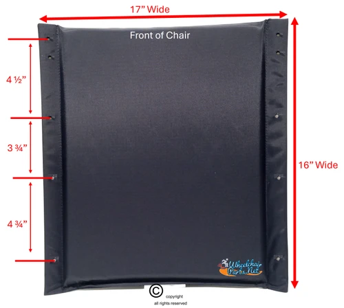 17" X 16" INVACARE ULTRA LIGHT PADDED SLING SEAT