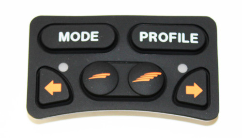 Front view of a 6 Button Keypad with light for a R-NET Joystick Module, Part number (P77290) Front view of a 6 Button Keypad with light for a R-NET Joystick Module, Part number (P77290)