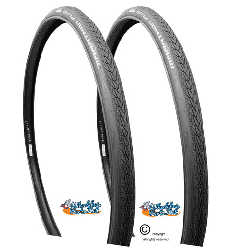 SCHWALBE  24" X 1"  MARATHON PLUS EVOLUTION TIRES. PRICE IS FOR 2 TIRES