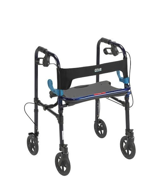 Drive Clever-Lite Walker, Adult, with 8" Casters with Seat and Loop Locks Drive Clever-Lite Walker, Adult, with 8" Casters with Seat and Loop Locks