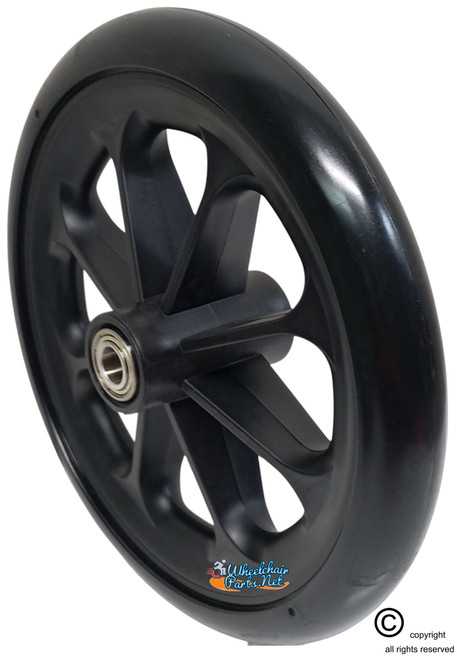 8" Front Caster Wheel Assembly, with 11mm  (7/16') Bearings for Drive Cirrus IV, Cruiser X4, & Silver Sport 2 Manual Wheelchair.  Sold as each