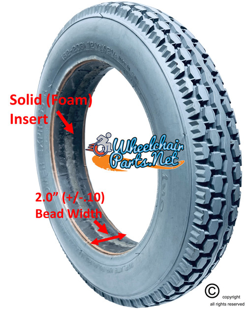 F087 2.50-8 (13 x 2.50") KNOBBY TIRE. Sold as each,