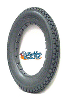 AL027 12 1/2 x 2 1/4" Solid Dark Grey Knobby Tire. Sold as each.