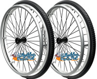 24" x 1 3/8" HD Bariatric Wheel With Solid HD Tire. Sold as Pair