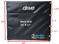 22" x 17" Back For Drive Bariatric Sentra EC Heavy-Duty Wheelchair