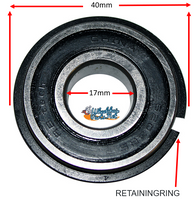 B125P 17mm X 40mm x 12mm Precision Bearing With Retaining Ring