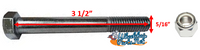 5/16" x 3 1/2" Standard Axle with Nylock Nut.