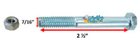 7/16"  x 2 1/2" Standard Axle with Nylock Nut