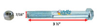 7/16"  x 3 1/2" Standard Axle with Nylock Nut