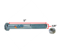 5/8" x 5" STANDARD AXLE WITH NYLOCK NUT.