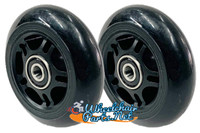 80mm Black Skate Wheel. Sold as Pair