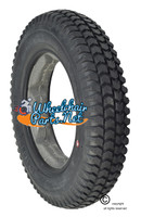 F085-5 14 X 3" (3.00-8) KNOBBY FOAM FILLED TIRE WITH STAR KEYWAY INSERT