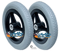 12.5"x2.25" Foam-Filled Drive Wheel Assemblies For Invacare At'm and At'm QT Power Chairs (Set of 2)