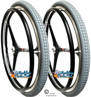 SET of X-CORE 24" (540m) 3 Spoke Wheel With GREY Primo Orion Tires