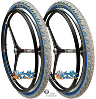 SET of X-CORE 24" (540m) 3 Spoke Wheel With Kenda KOBRA Tires