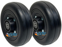 6 x 2 URETHANE BLACK WHEEL BLACK TIRE with 2 1/2" HUB