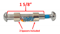 AX019  Caster Fork Axle, 5/16" With Spacers  x 1 5/8". Sold as Pair