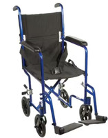 Astra Aluminum (lightweight) Transport Chair 19". Free Shipping