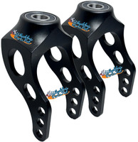 5" Aluminum Caster With Curved Arms- Black Anodized