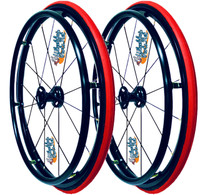 25"  (559) Swan® 16 Spoke Wheel & Primo Racer Red - Set of 2