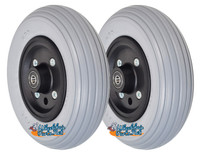 CW251G 7 X 2" QUICKIE TYPE CASTER WHEEL WITH URETHANE RIB TIRE - ONE PAIR