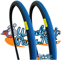 T104-1  24 X 1" BLUE TIRE. SOLD AS PAIR