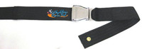 48" Long Positioning Belt, Airline Buckle,  Black 2" Webbing.