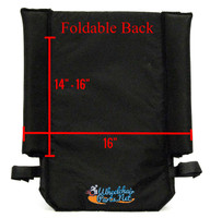 QF357-  16" FOLD OVER BACK - TALL.  QUICKIE STYLE,  ULTRA LIGHT NYLON.