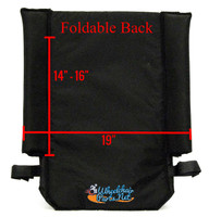 QF387-  19" FOLD OVER BACK - TALL,  QUICKIE STYLE,  ULTRA LIGHT NYLON.