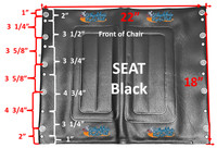 SEAT 22 X 18" INVACARE WITH 5 MOUNTING SCREWS- EXTRA DEEP VINYL SEAT.