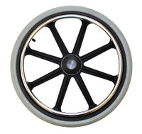 20x1 3/8", 8 Spoke Mag Wheel with Flush Hub for 7/16" Axle. Pneumatic Street Tire