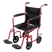 Drive Deluxe Fly-Weight Aluminum Transport Chair with Removable Casters FREE SHIPPING