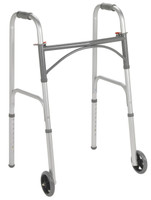 Drive Folding Walker, Two Button with 5" Wheels