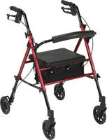 Drive Aluminum Rollator, 6" Casters Fold-up - FREE SHIPPING