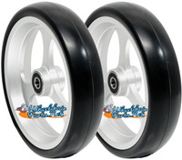 6" X 1 1/2" Aluminum 3 Spoke Wheel / Soft Urethane Tire with 5/16" bearings. Sold as Pair