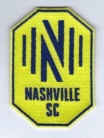 Nashville SC Primary; 3" Tall; 100% Embroidery; Knife Cut to Shape; 4220 Heat Seal Backing (UPC# 818437032859)