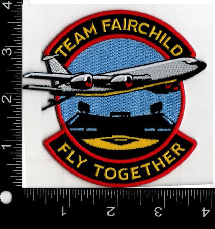 Team Fairchild Fly Together (Spokane Indians); 3.75" Tall; 100% Embroidery; Knife Cut to Shape; 4220 Heat Seal Backing w/Pressure Sensitive Strip (UPC# 818437035317)