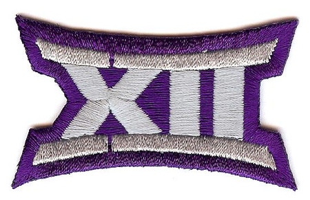 Texas Christian Univ, Big 12 Conference,(Purple Background/Grey XII) 2.5" Wide