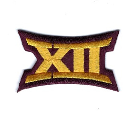 Big 12 Logo Arizona State University (Maroon Border/Gold XII)