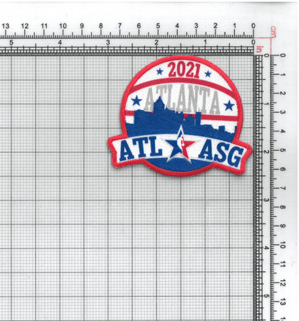 NBA 2021 All Star Game-City Ball (Fanpatch); 3" Wide x 2.5" Tall; 100% Embroidery; Knife Cut to ...