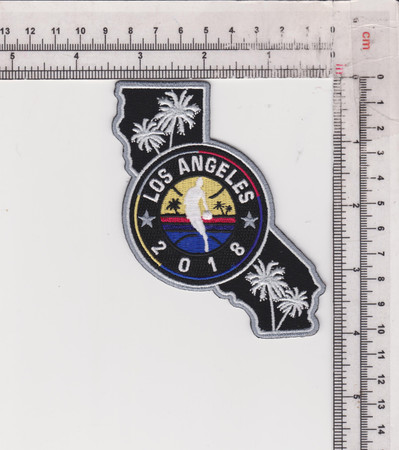 NBA All Star 2018 - Star State; 3.5" Wide x 2.9" Tall; 100% Embroidery; Knife Cut to Shape; 4220...