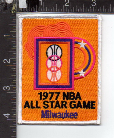 Milwaukee Bucks NBA 1977 All Star Game; 4" Tall; 100% Embroidery; Overlock Border; 4220 Heat Sea...