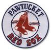 Pawtucket Red Sox Primary Logo;4" Round;100% Embroidery/Knife Cut to Shape;Hard Plastic Backing w/MiLB Label (UPC # 813300015533)