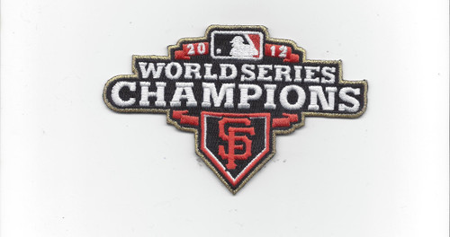 San Francisco Giants World Series Champions 2012 (Gold Border) Ring Ceremony; 5" Wide x 3 1/8" Tall; 100% Embroidery; Knife Cut To Shape; Collector Patch Backing (UPC #813300014659)
