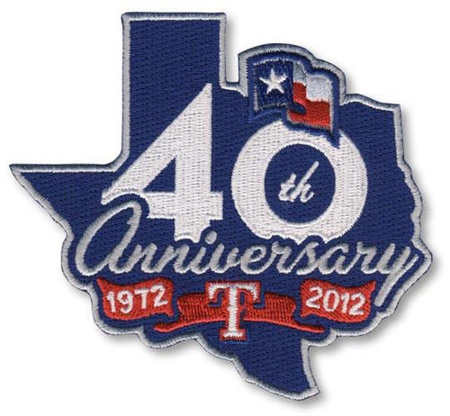 Texas Rangers 40th Anniversary Patch