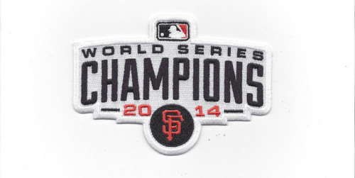 World Series Champions 2014 San Francisco Giants; 4.75" Wide; 100% Embroidery; Knife Cut To Shape; Collector Patch Backing (UPC # 813300017148)
